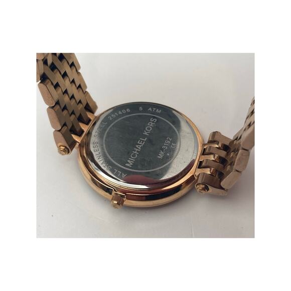 Michael Kors Women's Darci Rose Gold Tone Watch 39mm New Battery - Wrist 5.5 WR - Picture 4 of 10